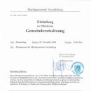 Einladung zur Gemeinderatssitzung am 28. November 2024