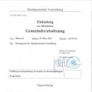 Einladung zur Gemeinderatssitzung am 29. März 2023