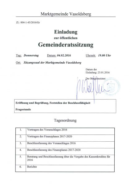 Einladung GR Sitzung 04.02.2016 1